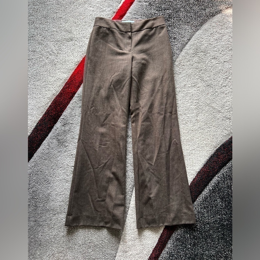 Antonio Melani Brown Wool Blend Wide Leg Pants